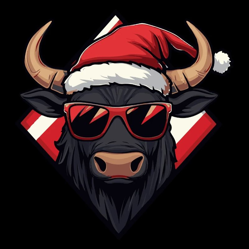 Bull Christmas Cool Taurus
