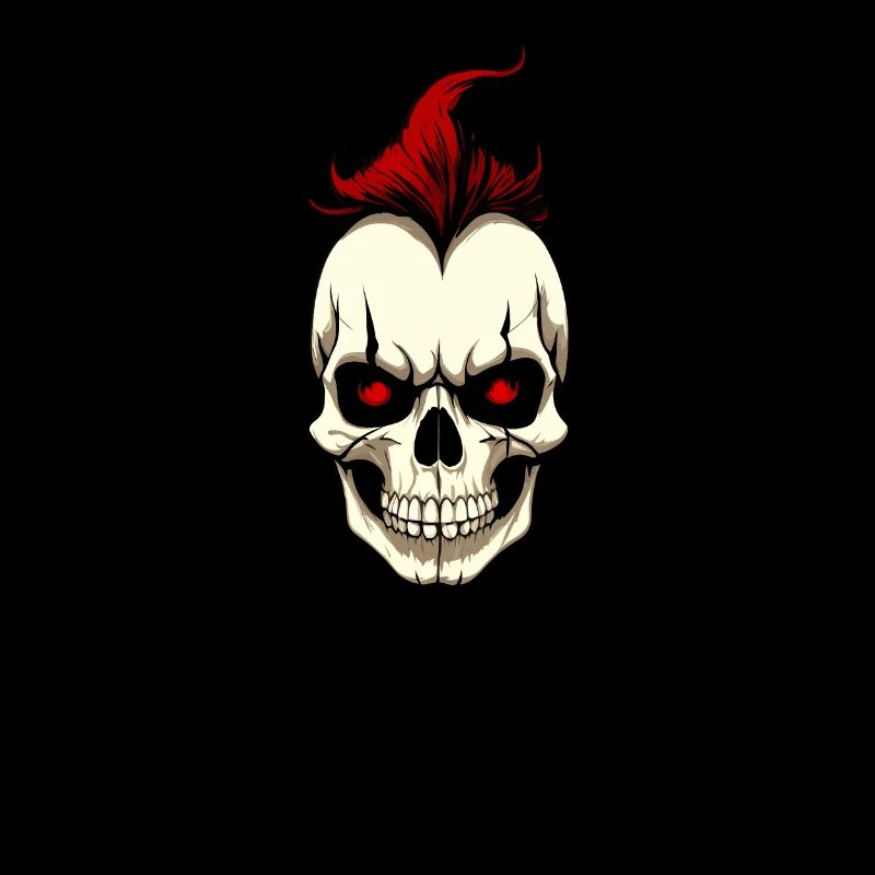 Skull with red eyes