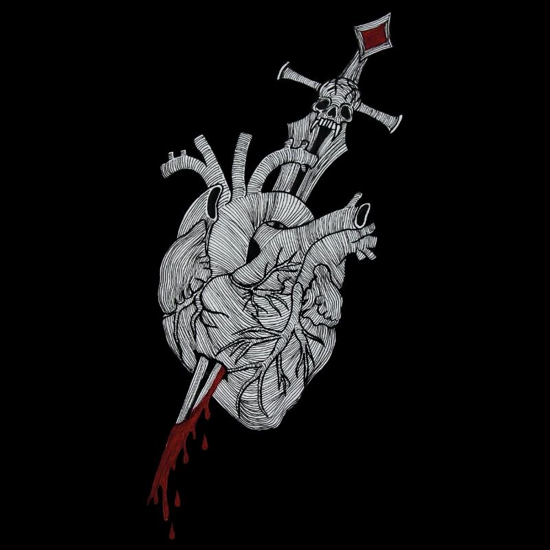 Broken Heart - Schwert durchbohrt Herz