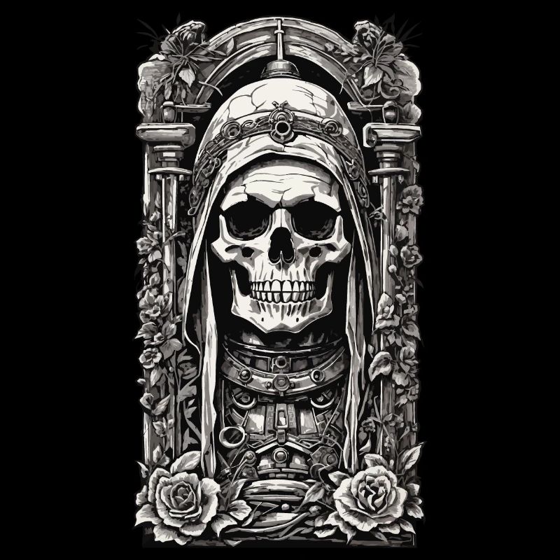 Gothic Elegance Skeleton Vintage Monument