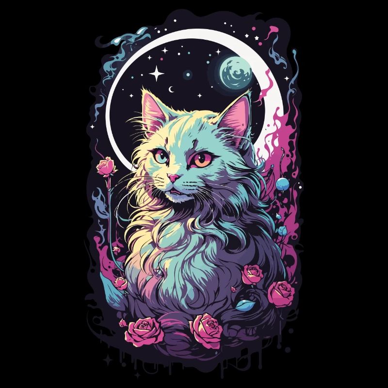 Magical Gothic Pastel Cat - E-Kids Style