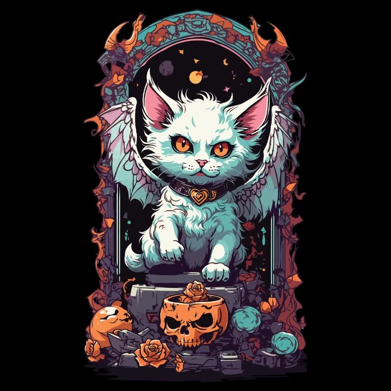 Okkulte Dämonen Katze Gothic Style