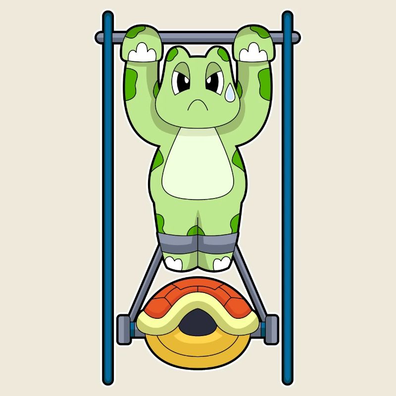 Tortoise Bodybuilder Pull-Up Fitness