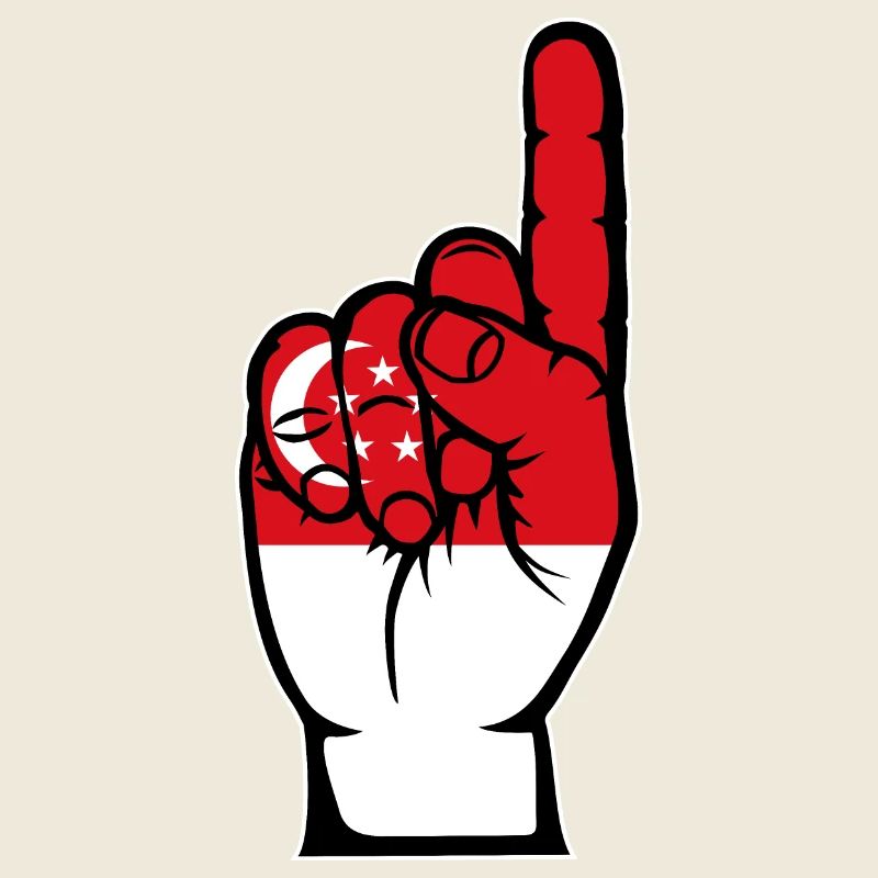 Singapur Flagge Nummer 1