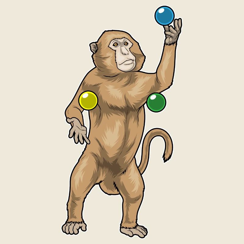 Singe jongleur jongleur