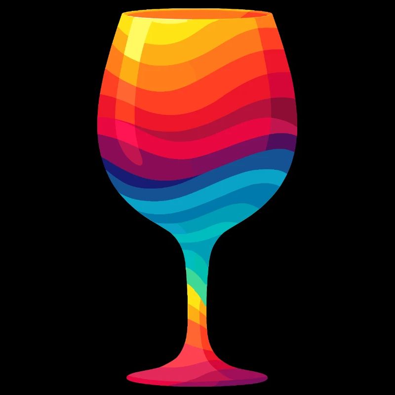 Buntes Weinglas