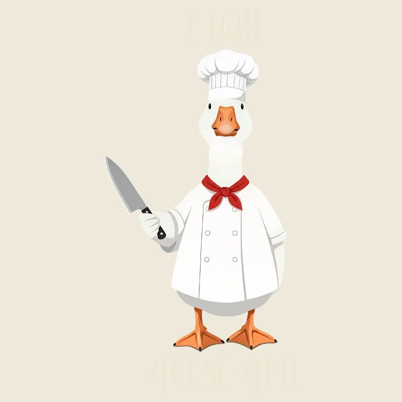Lustiger Gänsekoch Spruch Print, I Will Goose You