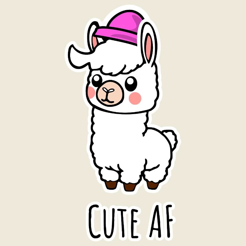 Cute AF Lama Baby oder Alpaka