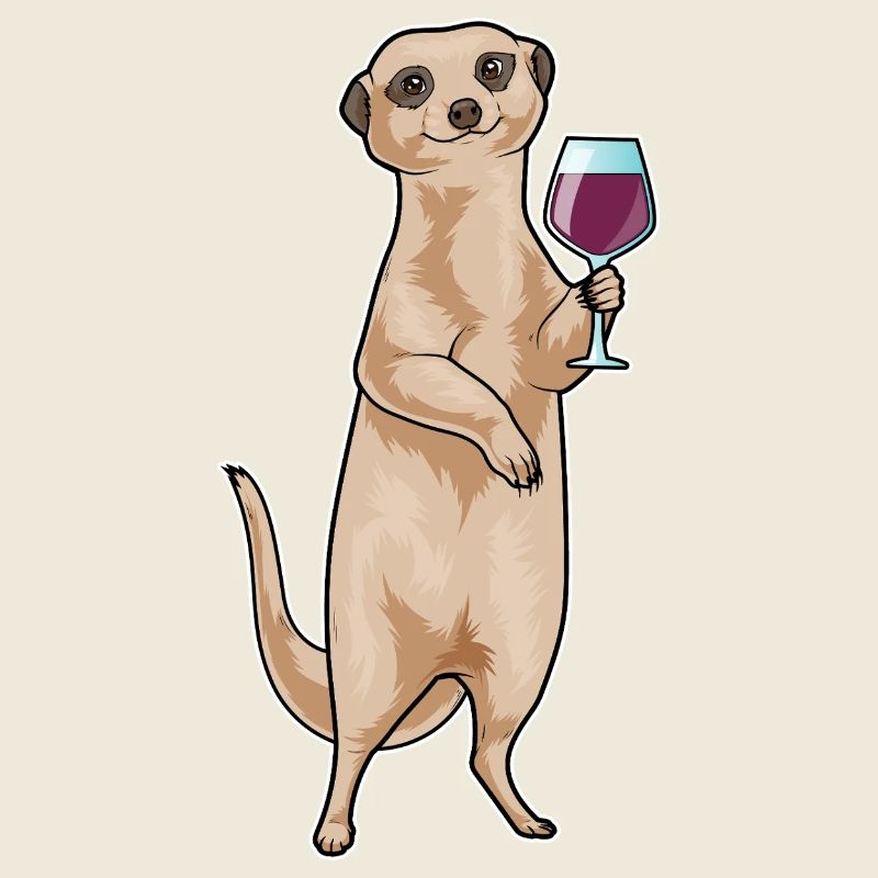 Erdmännchen Rotwein