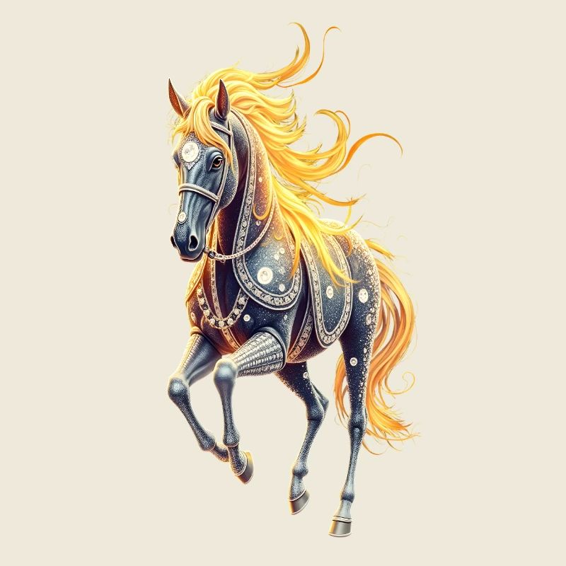 Sternenross mit goldener Mähne