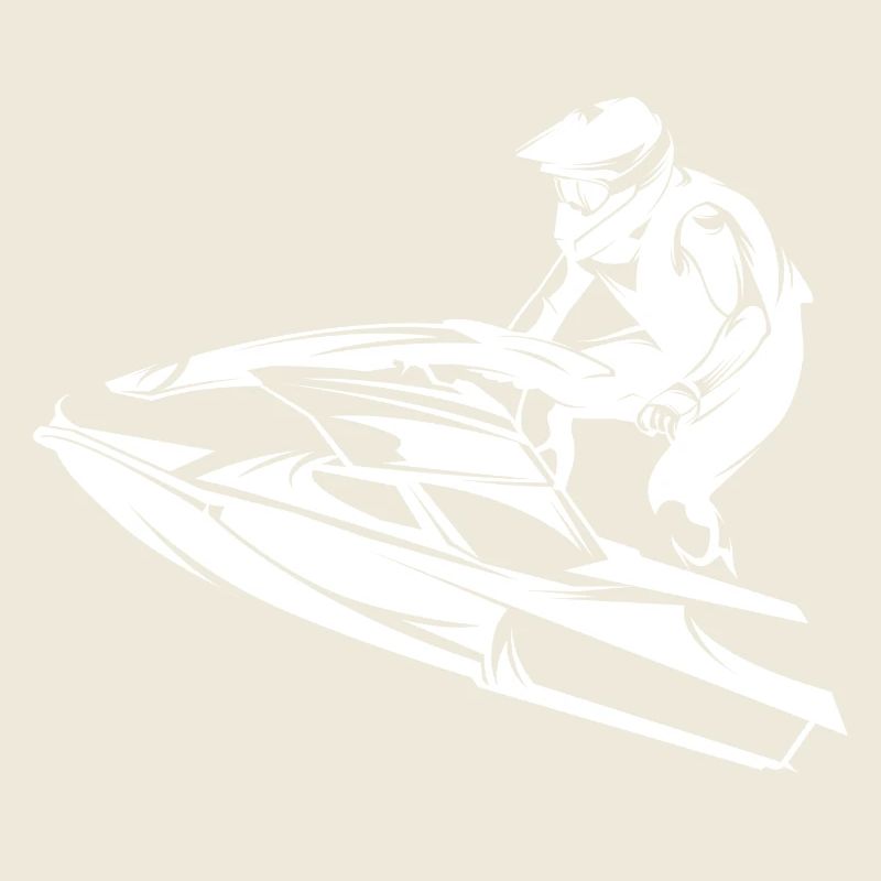 Fast-paced jet ski in silhouette
