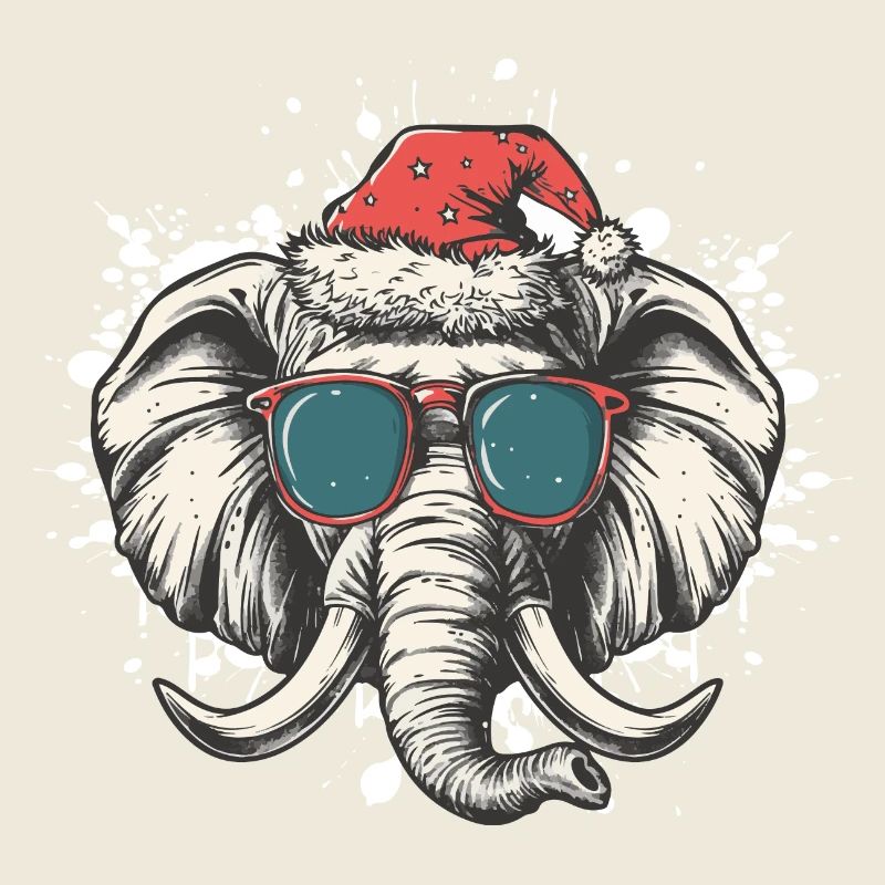 Elephant Christmas Funny