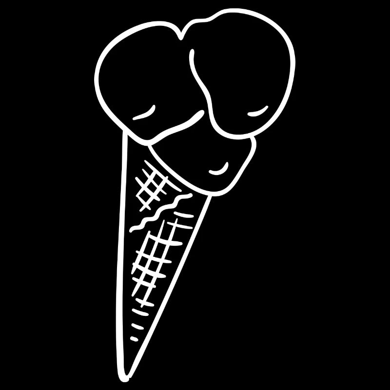 Crème glacée gaufre