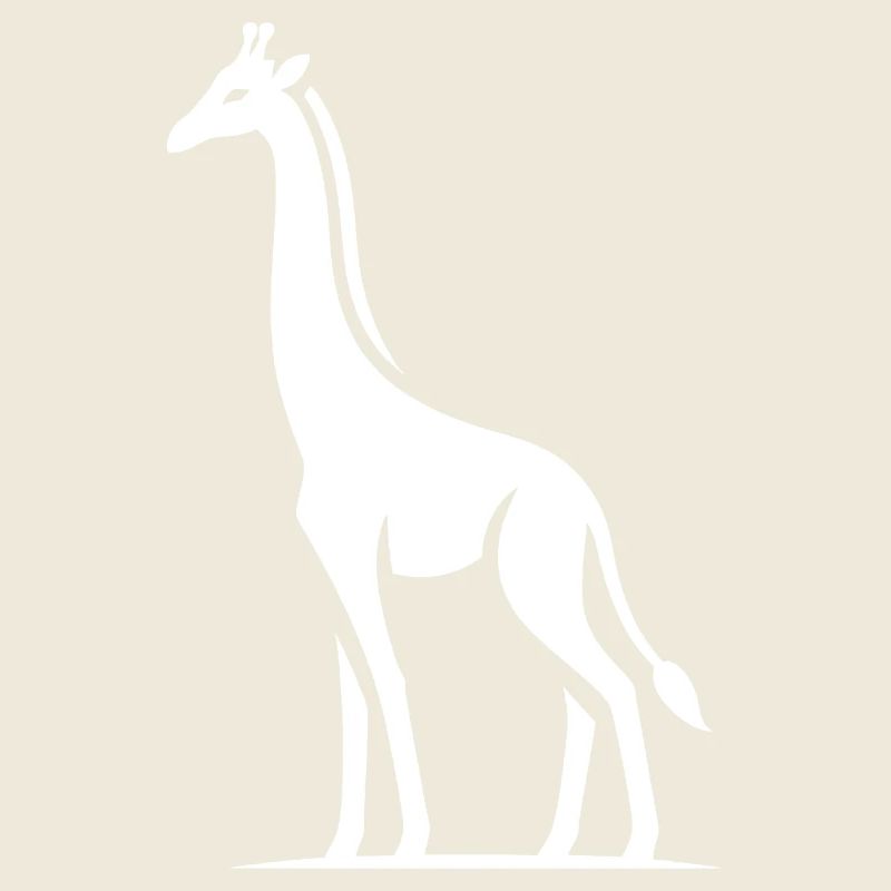 Minimalist Giraffe Africa Silhouette