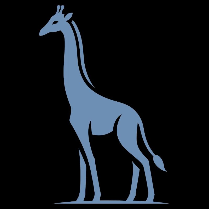 Minimalist Giraffe Africa Silhouette