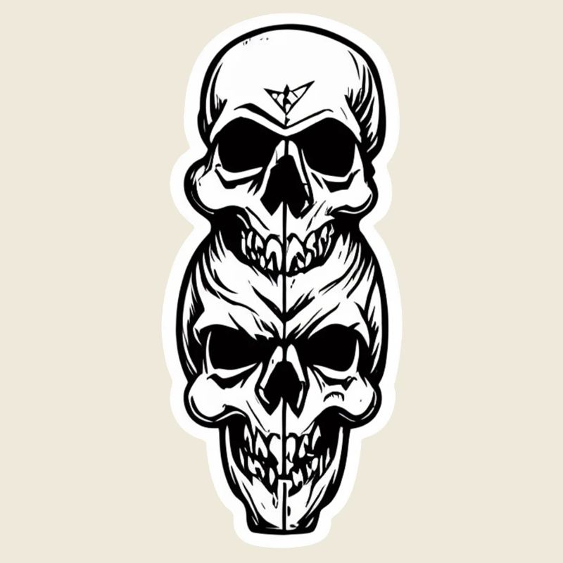 double crane -metal - halloween