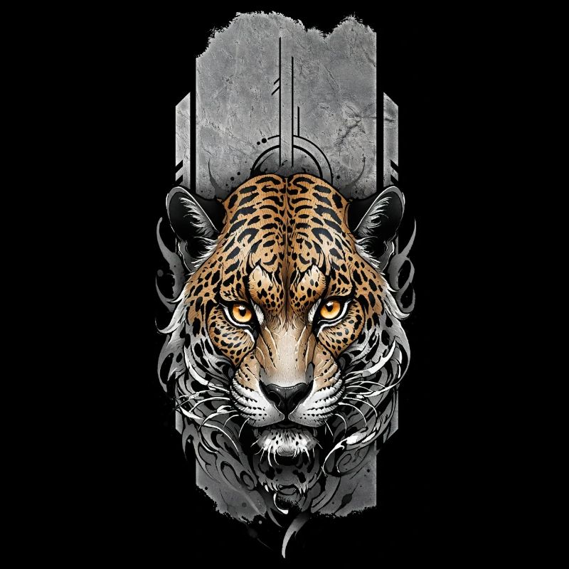 Fierce Majesty: Intense Jaguar Head