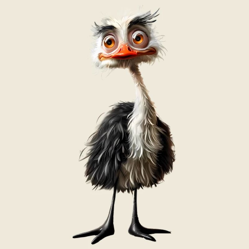 Oiseau autruche #lovely toons