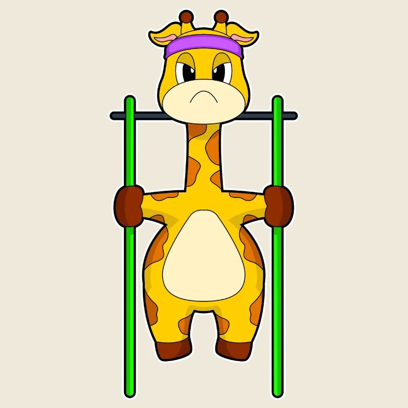 Giraffe Bodybuilder Pull-ups Bodybuilding