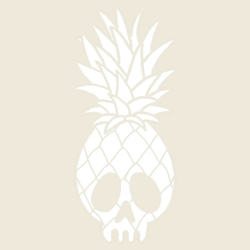 Schädel einer Ananas (weiß)
