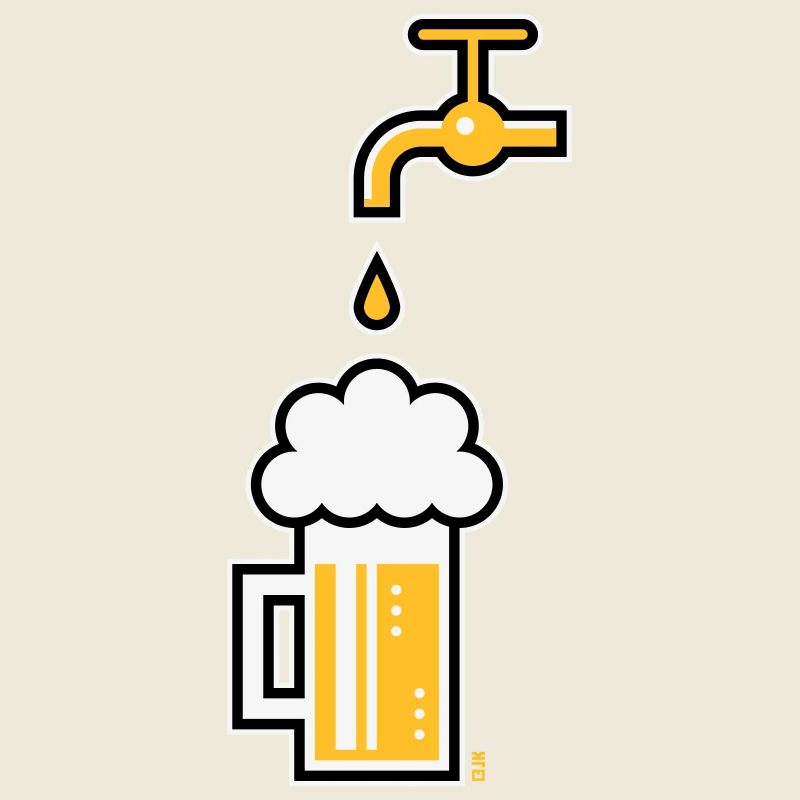 Beer Mug & Tap (Keg Beer / Draught Beer / 3C)