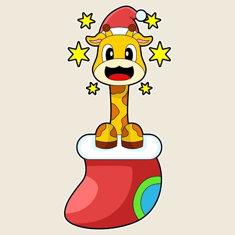 Chaussette de Noël girafe