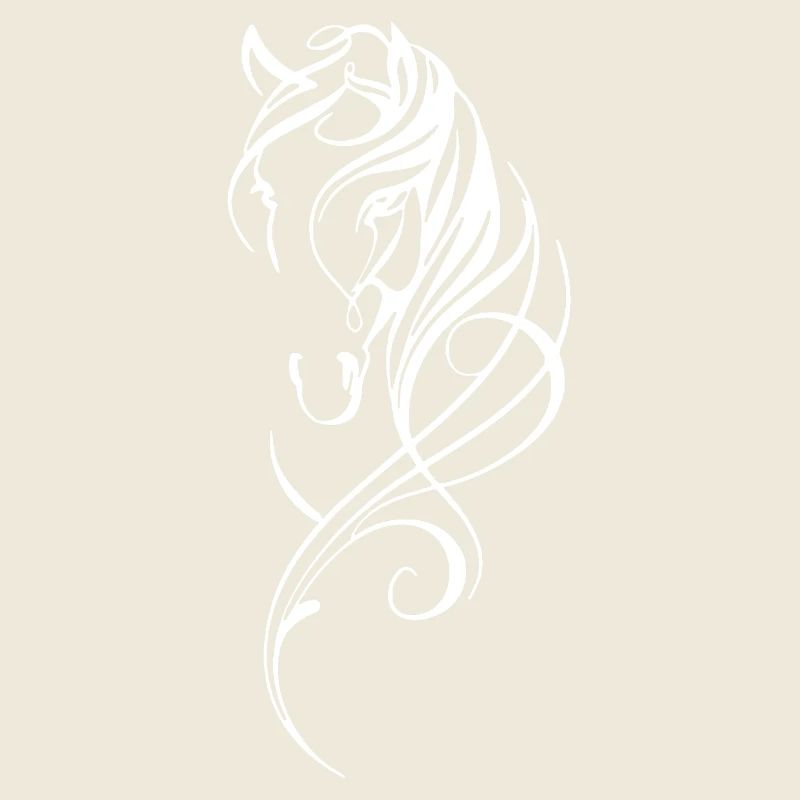 Weißes abstraktes Pferd