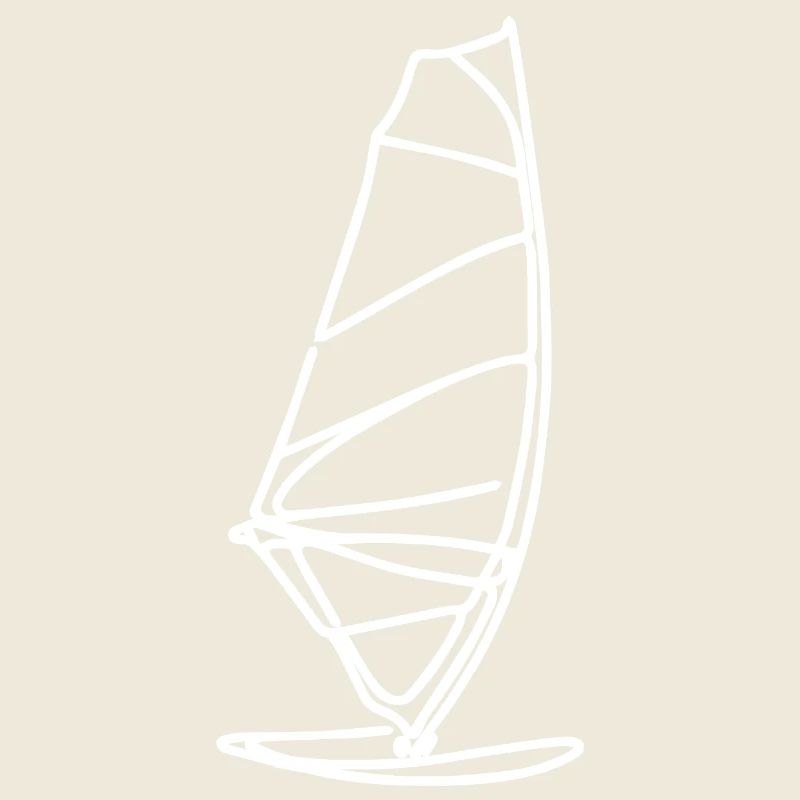 Croquis de planche à voile
