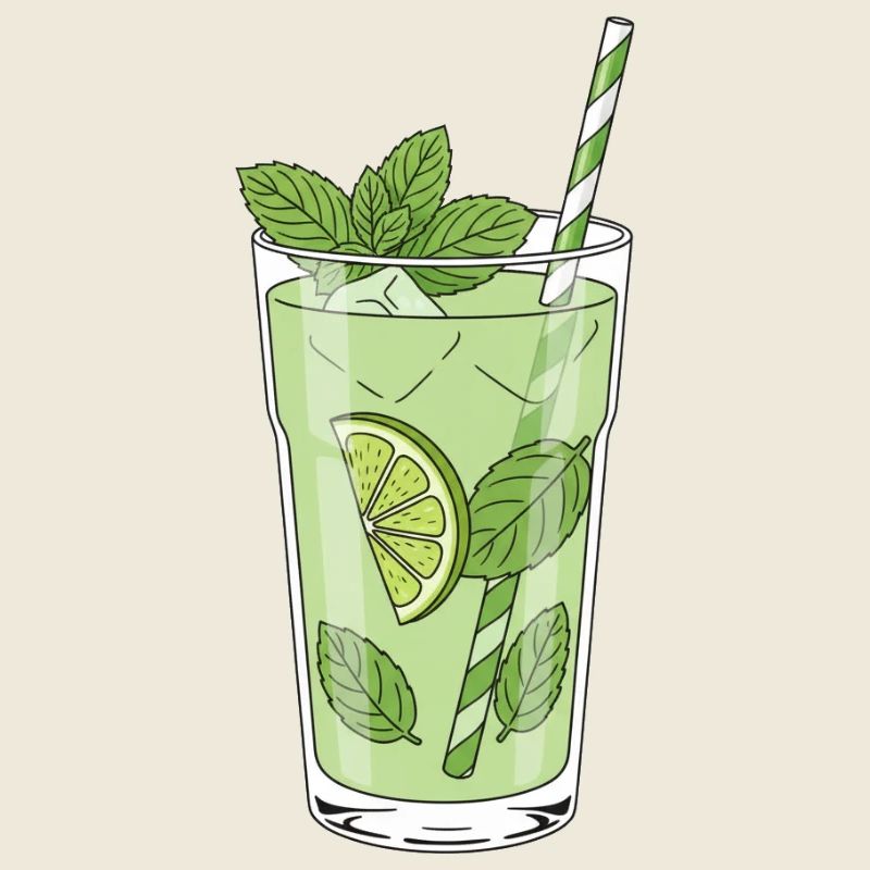 Lime Mint Mojito Illustration