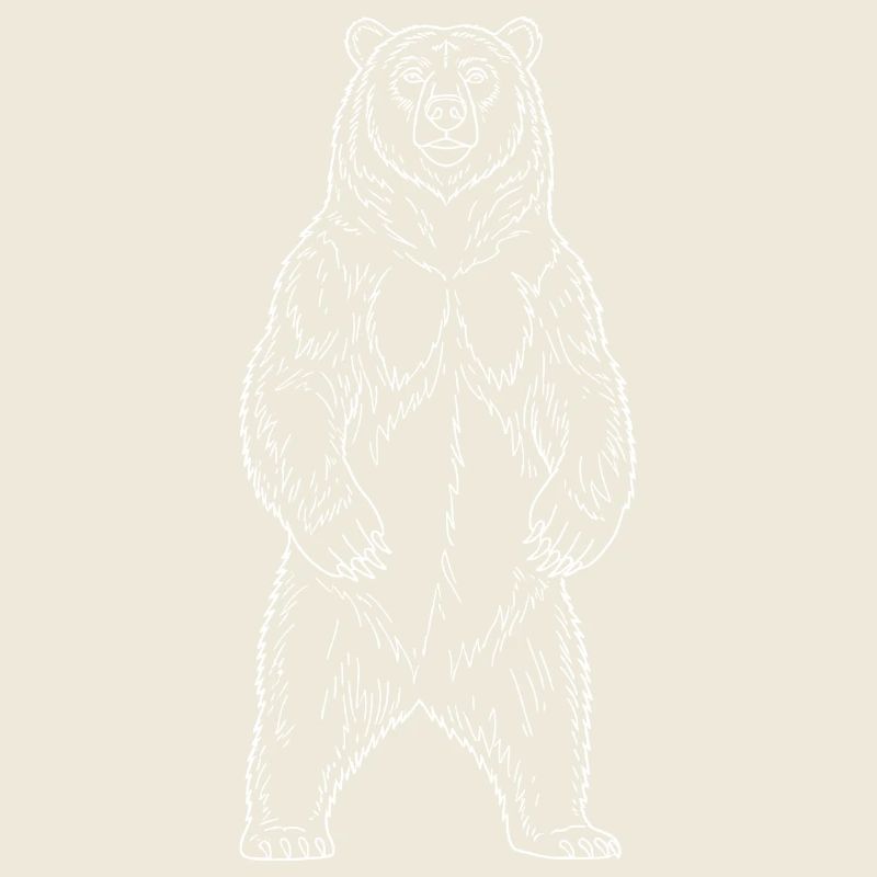 Minimalist Bear Silhouette Freedom