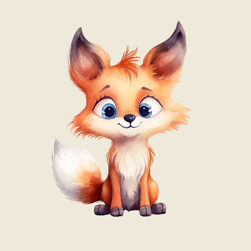 Fuchs Wasserfarben Waldtier