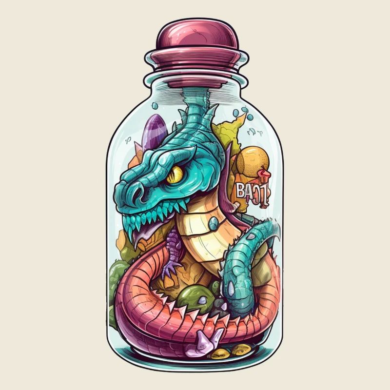 Dessin de tatouage de basilic