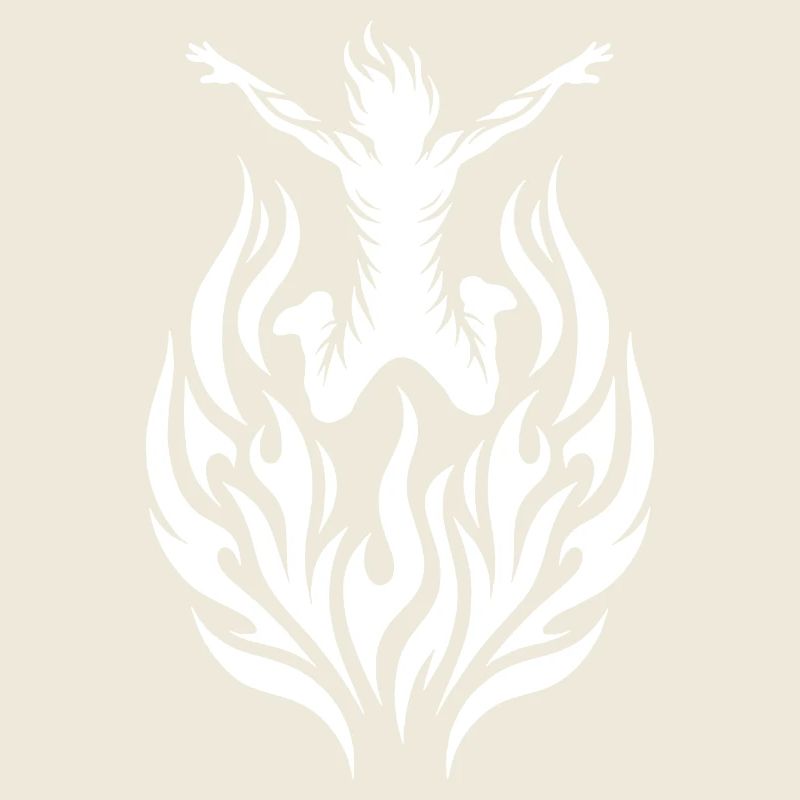 Man in flames jumping over the fire