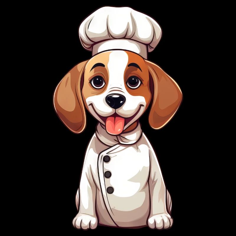Conception de bande dessinée mignonne Beagle Chef