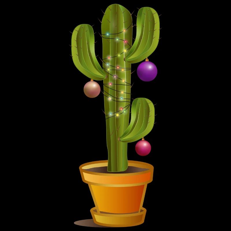 Cactus décorés de Noël pour Noël