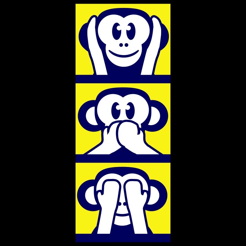 3 singes sages n’entendent rien dire voir s’amuser avec les singes