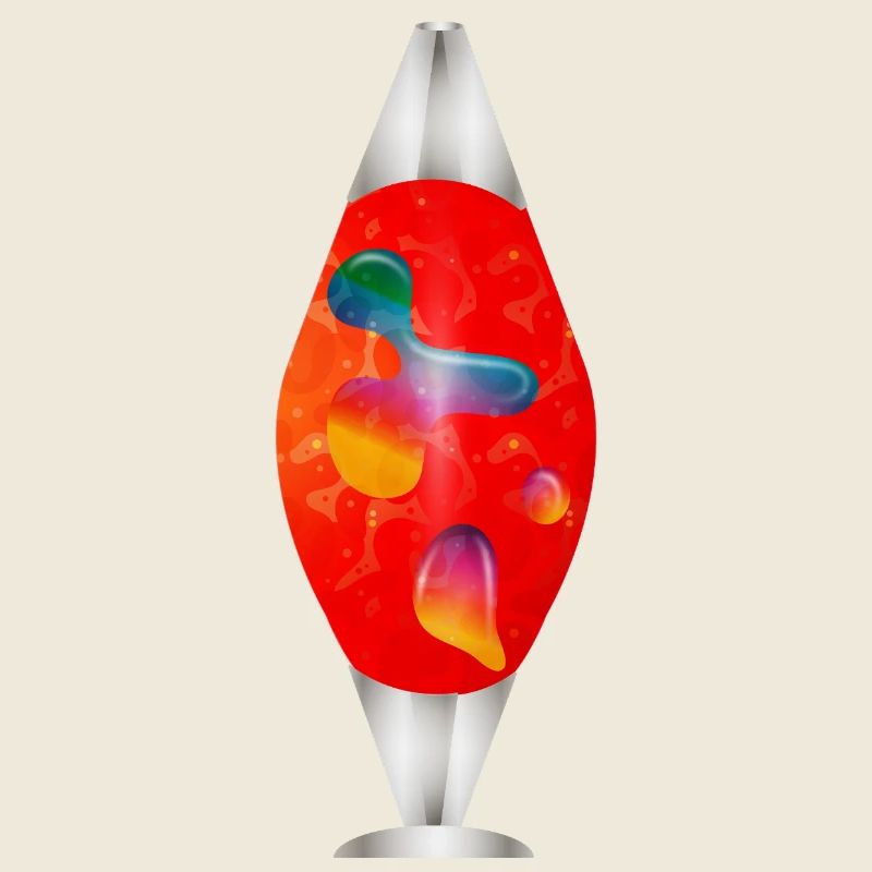Illustration de lampe à lave colorée – pure ambiance rétro