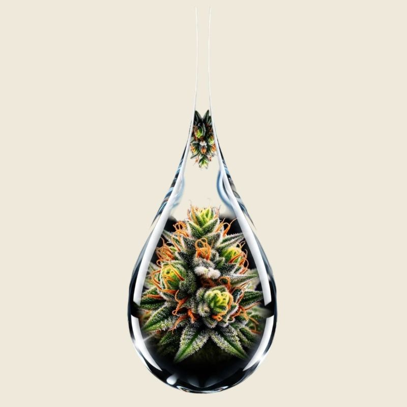 Cannabisbud im Glastropfen - Hanf - Weed