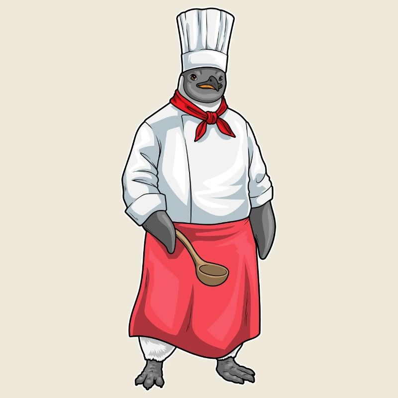 Pinguin Koch Kochlöffel Kochen