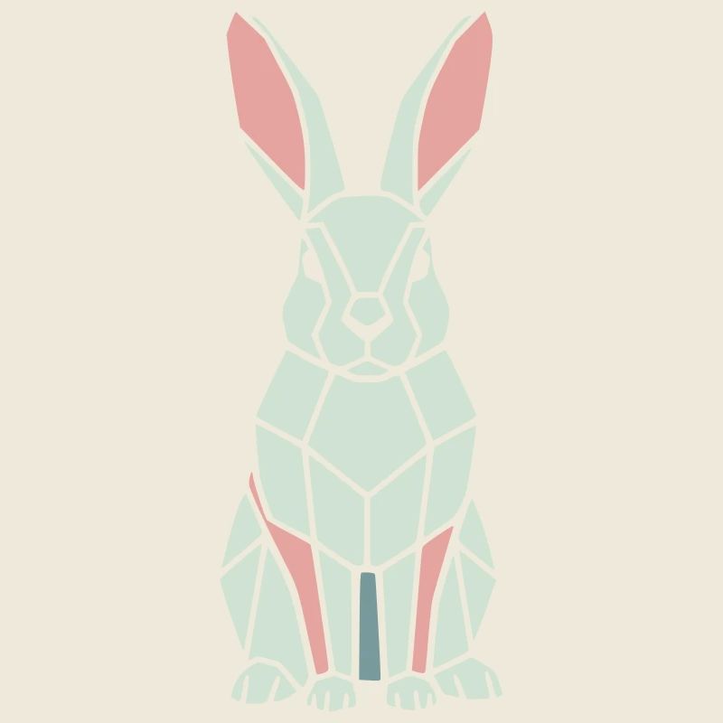 Geometric Bunny Low Poly Modern
