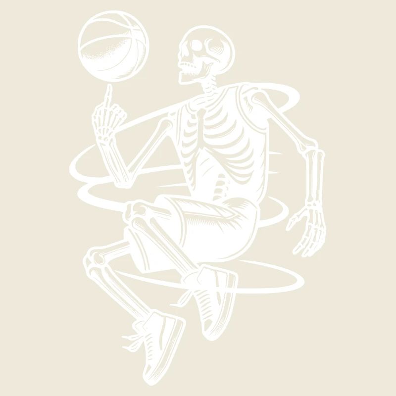 Squelettes d’Halloween jouant au basket