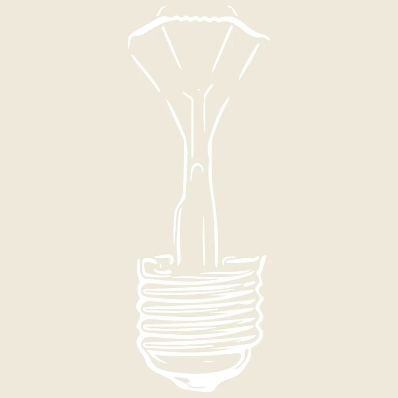 Lampe avec ampoule en verre défectueuse