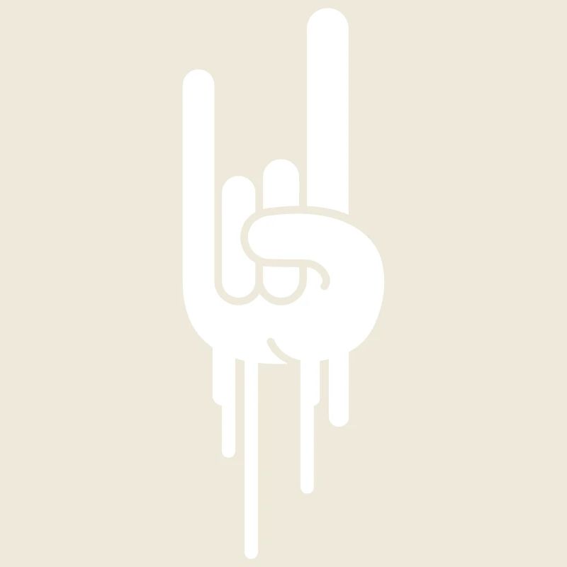 Heavy Metal Hard Rock Graffiti Cornes Geste de la main