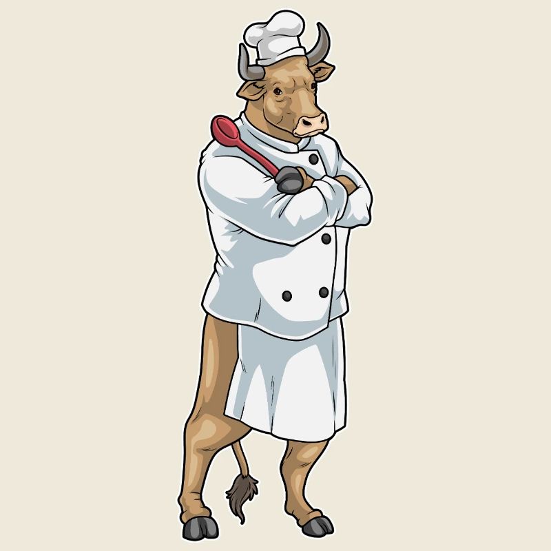 Stier Koch Kochlöffel Kochen