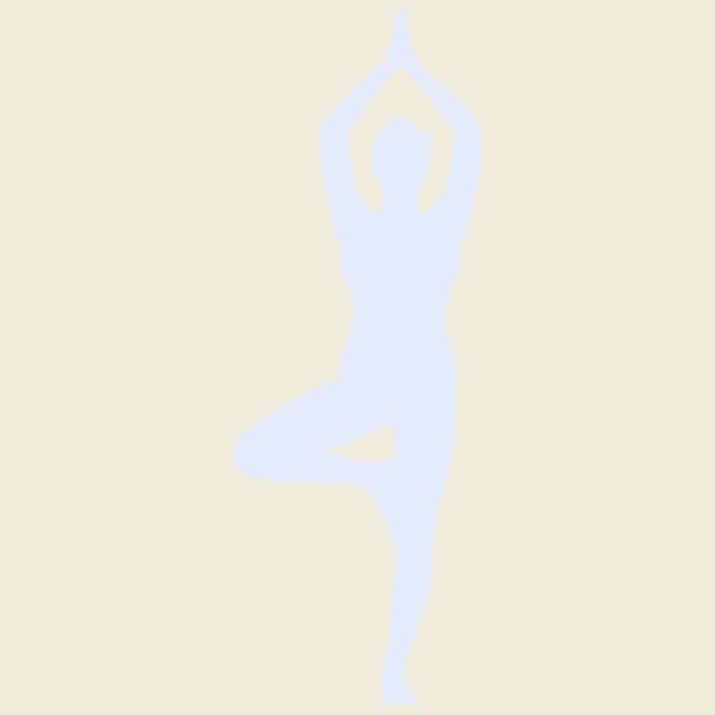 Yogastellung Baum-Pose Silhouette