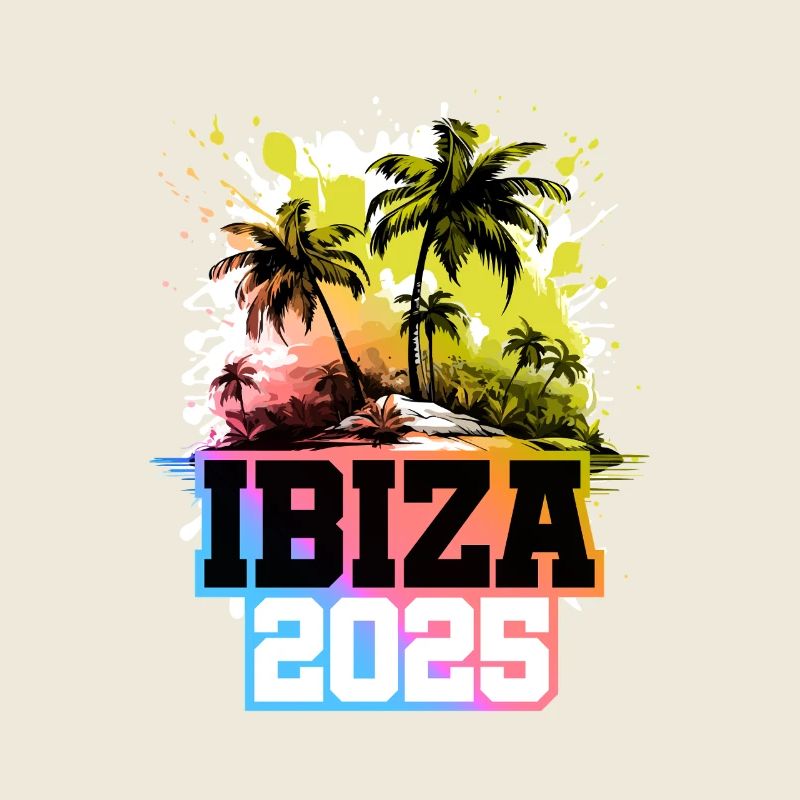 Ibiza 2025 Palmen Bunt