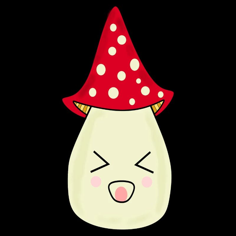 Champignon mouche agaric rouge avec visage