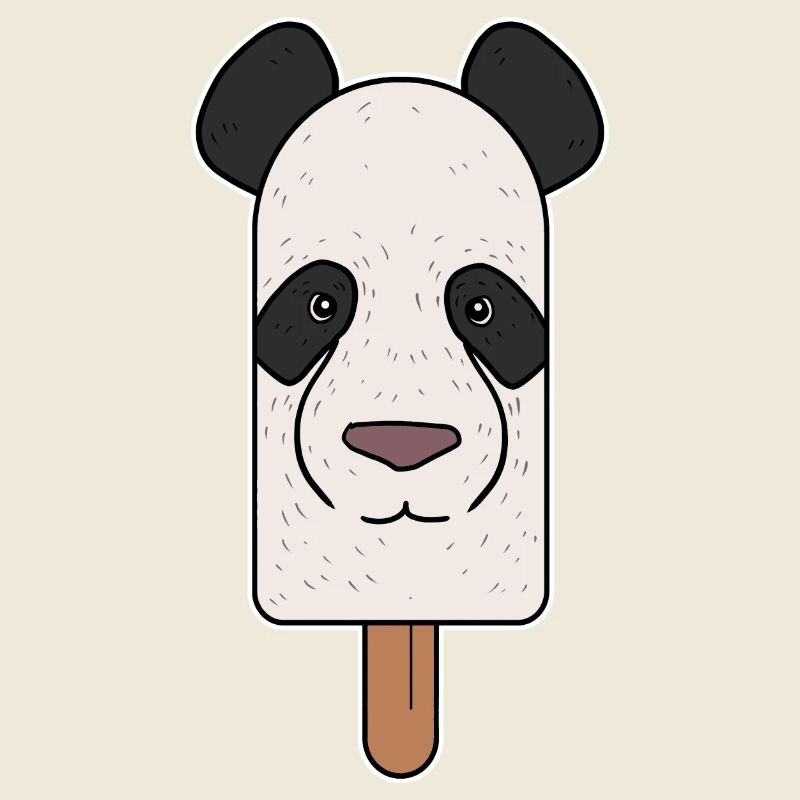 Panda Bear Head Popsicle