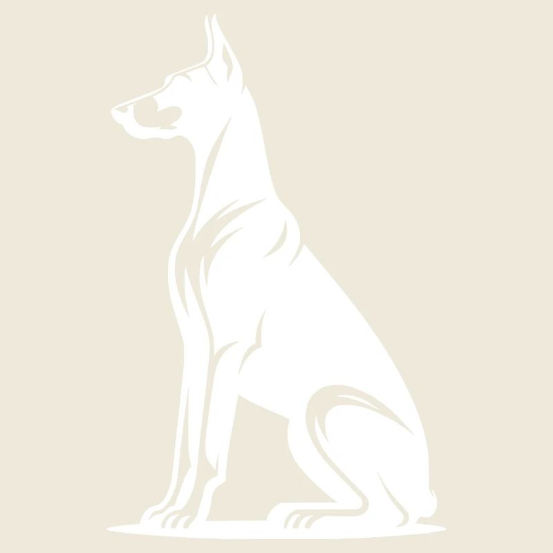 Edle Dobermann Tattoo Hunde Silhouette