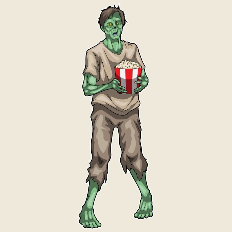 Maïs soufflé d’Halloween zombie